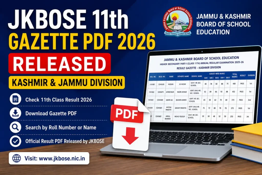 JKBOSE 11th Gazette PDF 2026