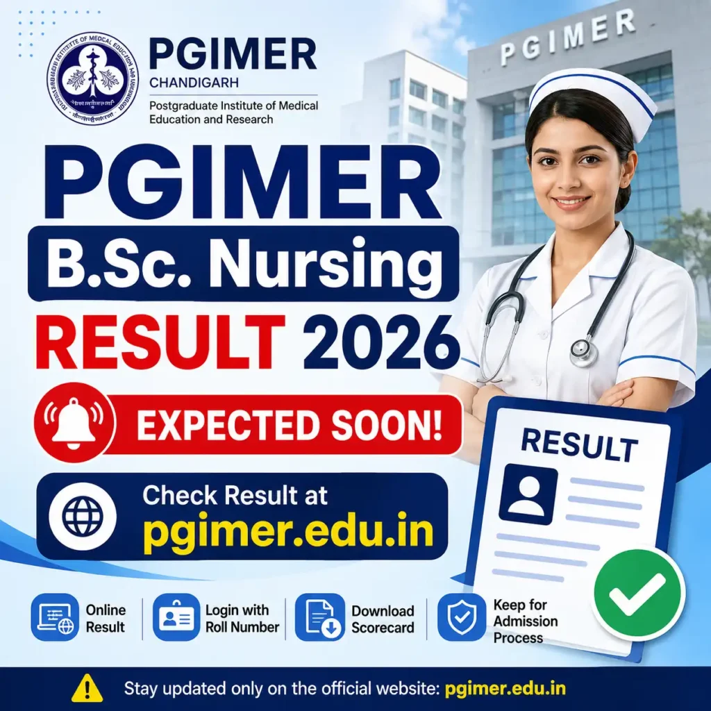 PGIMER B.Sc. Nursing Result 2026